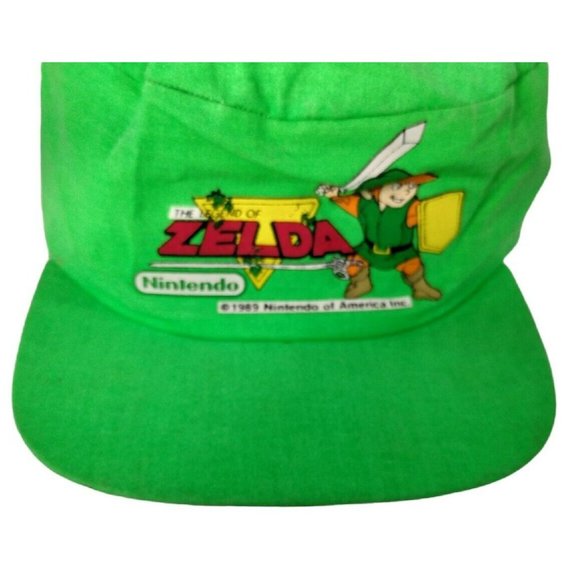 Vintage Nintendo The Legend of Zelda 1989 Green Painters Cap Hat Single Stitch - Picture 3 of 13